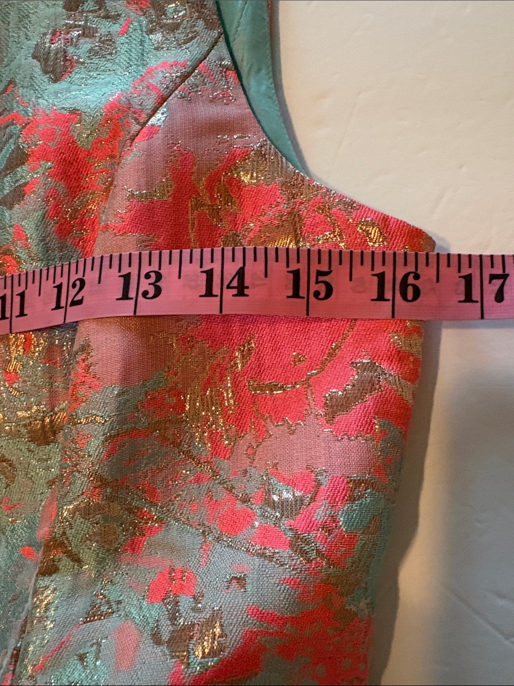 Adrianna Papell Floral Metallic Jacquard Cocktail Dress Size 8 - Picture 11 of 13